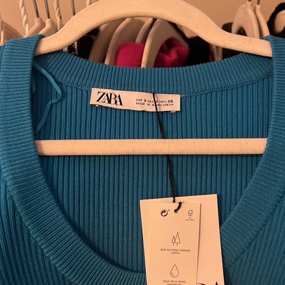 ZARA Long Rib Knit Dress - Picture 8 of 8